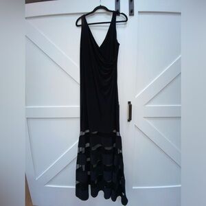 Black cocktail dress with detail bottom